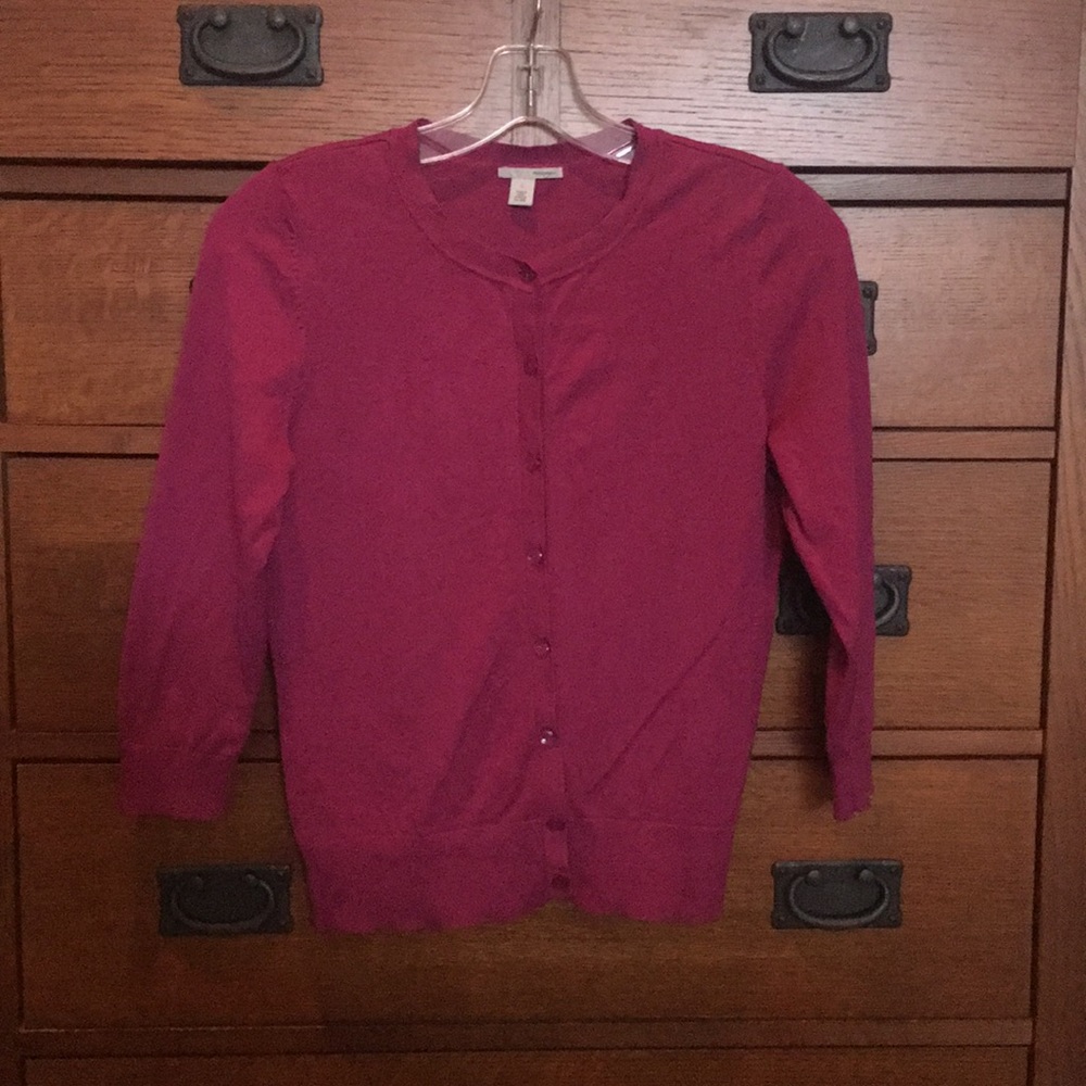 Halogen small three quarter sleeve sweater